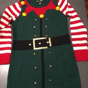 Holiday sweater dress